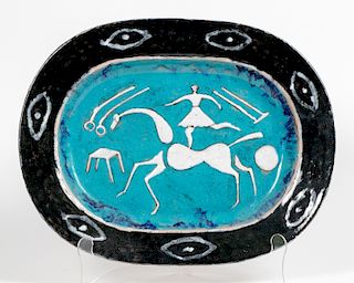 Eugenio Pattarino, Ceramic Charger w/ Horse