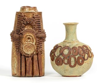 Two Bernard Rooke Studio Pottery Vases