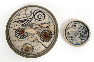Charles Counts Studio Ceramic Round Dishes