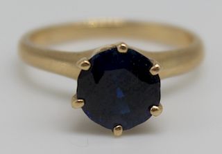 JEWELRY. 14kt Gold and 1.5+ Ct Sapphire Ring.