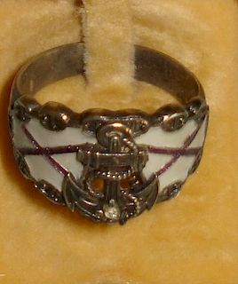 Russian Silver Enamel Ring