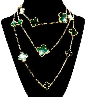 Van Cleef & Arpels  Magic Alhambra long necklace, 16 motifs 