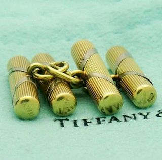 Tiffany & Co. CUFFLINKS 18k Yellow Gold Italian