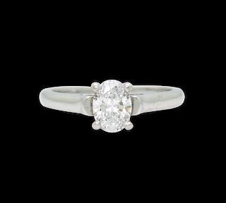 Tiffany & Co Platinum 0.50 Carat Diamond Engagement
