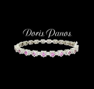 Doris Panos 18k & 2.50 TCW Pink Sapphire & Diamond