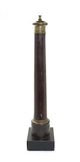 An Empire Mahogany Veneered and Gilt Bronze Mounted Column, Height of column 25 inches.