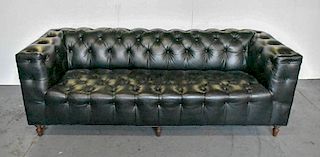 Leather Chesterfield Style Sofa