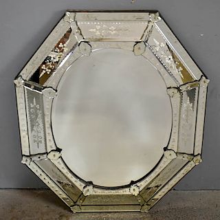 Antique Venetian Style Mirror.