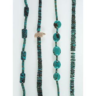 Rolled Turquoise Necklaces