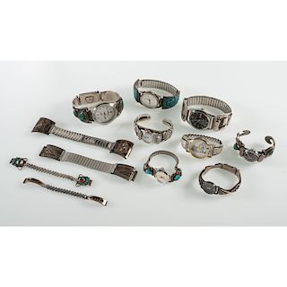 Collection of Navajo and Zuni Watch Bands