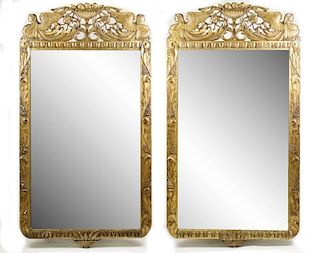 Pair of 19th C. English Regency Giltwood Mirrors