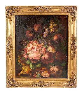 A French Still Life, Louis Silas, Height of frame 30 1/4 x width 26 1/8 inches.
