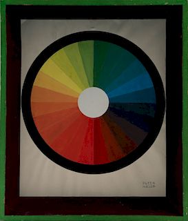 Colour spectrum' in handmade frame, c. 1945