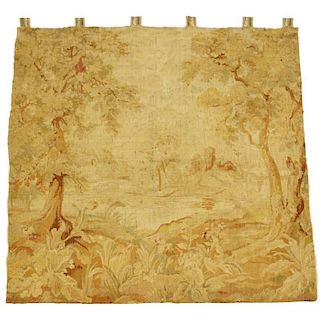 French Aubusson Landscape Tapestry, 19th C.