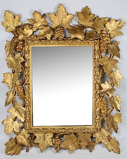 Exceptional Antique Gilt/Carved Italian Mirror