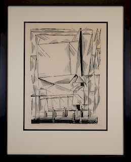 Lyonel Feininger (1871-1956) "Gelmeroda" Woodcut
