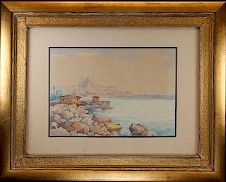 Attr. Paul Signac (1863 - 1935) "Marseilles 1920"