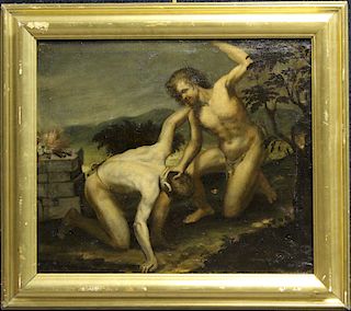 17th C. Old Master Painting of Cain and Abel
