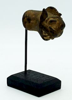 Bronze Tiger Head, India, ca. early - mid-1800's