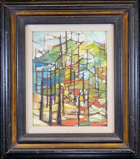 Noreen, Signed Mid Century Abstract Landscape