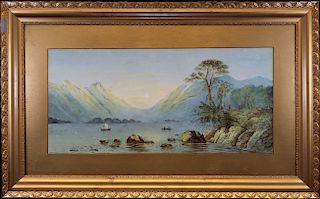 M.L. Richardson "Loch Achray" Watercolor