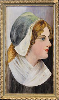 20th C. Portrait of a Young Woman