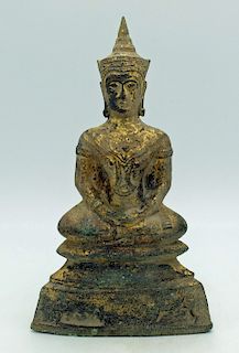 Thai Ayutthaya Style Bronze Buddha, ca. 17th C.