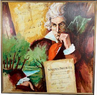 Krych, Large Painting of Ludwig van Beethoven