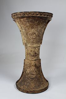 Chinese, Bronze Archaic Style Gu Vase