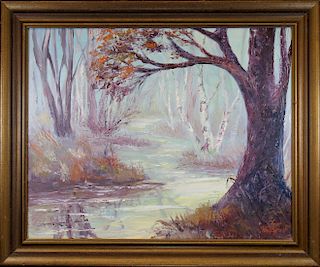 Steve Hagopian, 20th C. River Landscape Painting