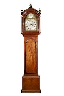 George II Oak 8 Day Tempus Fugit Longcase Clock