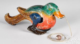 Hubley cast iron duck pull toy