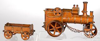 H. Wallworks cast iron road roller and trailer