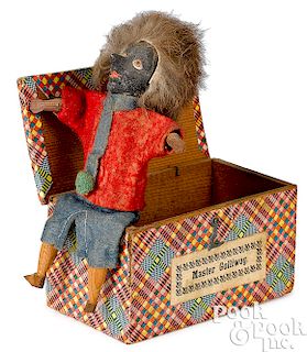 Master Golliwog Jack-in-the-box squeak toy