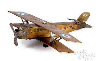 Crawford's Air Service GB A -1 clockwork bi-plane