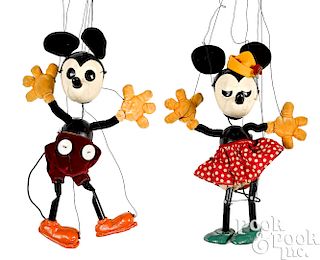 Bullock's Wilshire Mickey Minnie Mouse marionettes