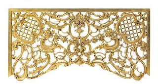 A Rococo Giltwood Panel, Height 30 1/2 x width 61 3/4 inches.