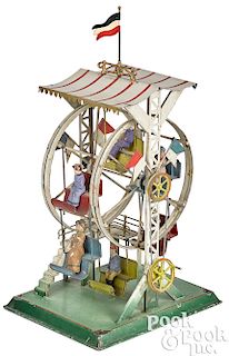 Falk painted tin Ferris wheel steam toy #218/3