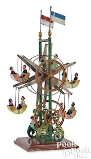 Ernst Plank painted tin live steam Ferris wheel