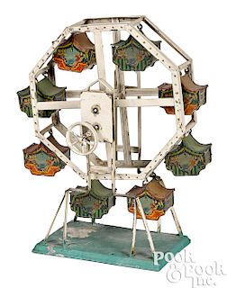 Bing painted tin Ferris wheel steam toy accessory