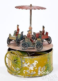 Painted automobile carousel steam toy accessory