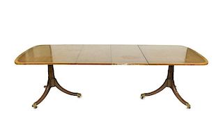 Early Kittinger Twin Pedestal Dining Table