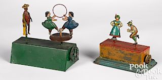 Two dancer steam toy accessories