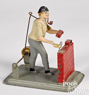 Becker painted tin mason steam toy accessory