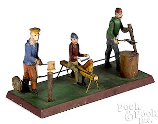 Gang of three workmen steam toy accessory