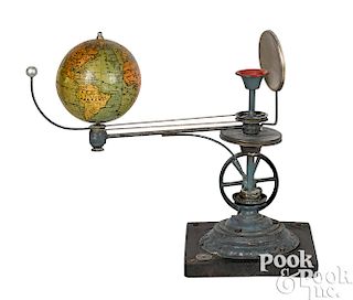 Plank painted tin orrery steam toy accessory