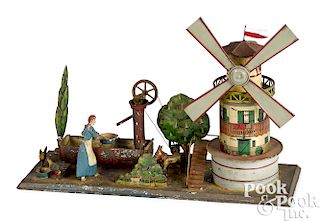 Mohr & Krauss windmill tableau steam toy accessory