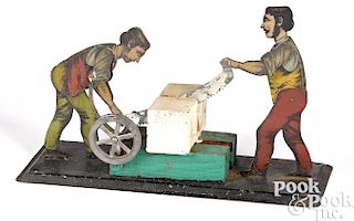 Bing lithograph tin sawyers steam toy accessory