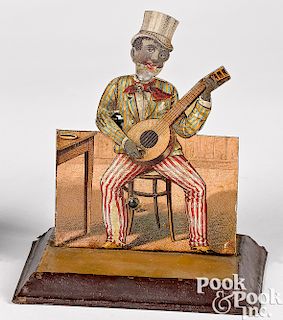 Schoenner tin banjo player steam toy accessory