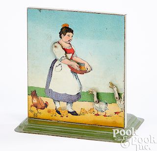 Bing lady feeding chickens and ducks steam toy accessory